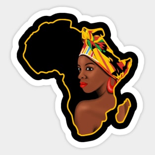 African Queen Melanin Afro Sticker